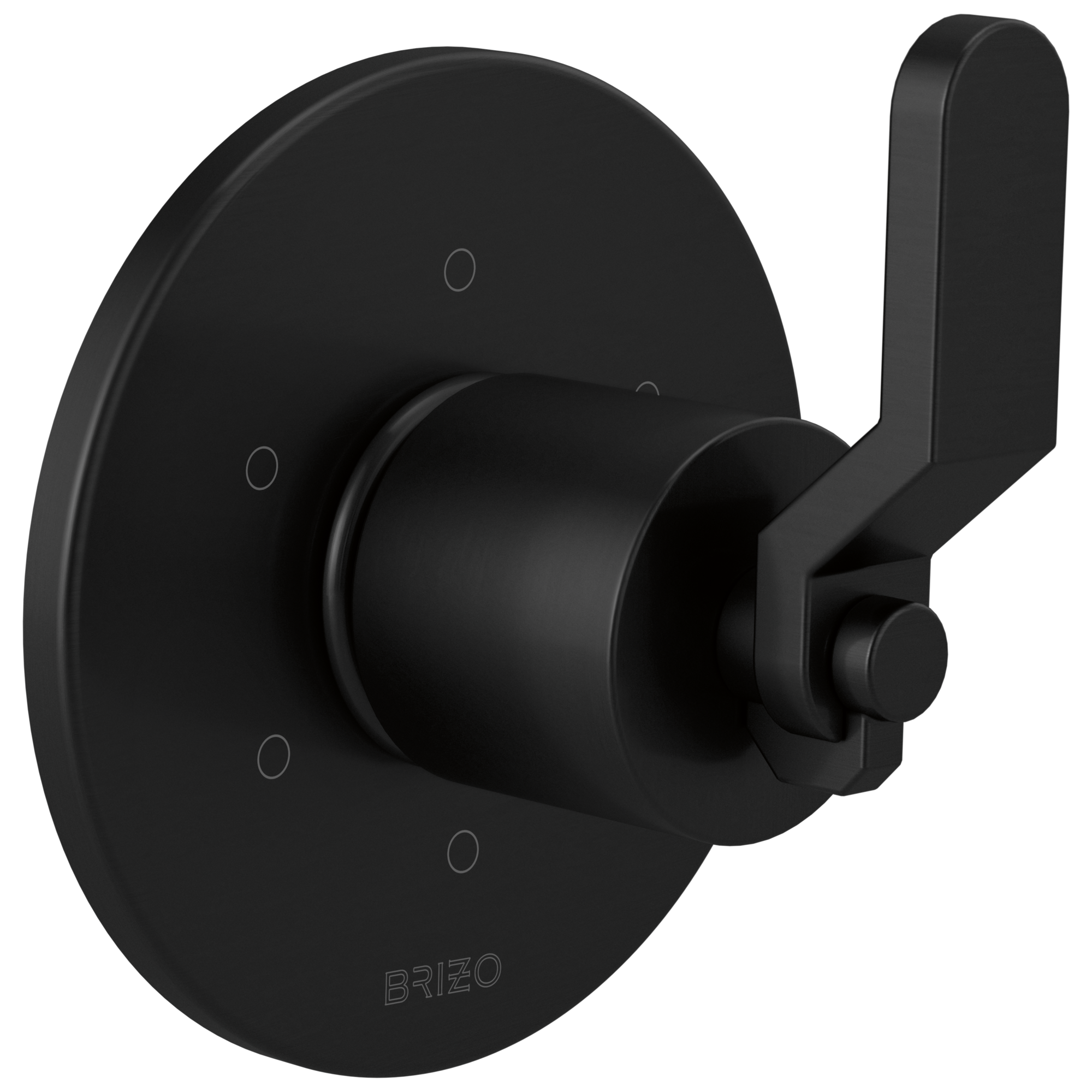 Brizo Litze Trim de Desviador de 6 Funciones — Negro Mate — Palanca Industrial