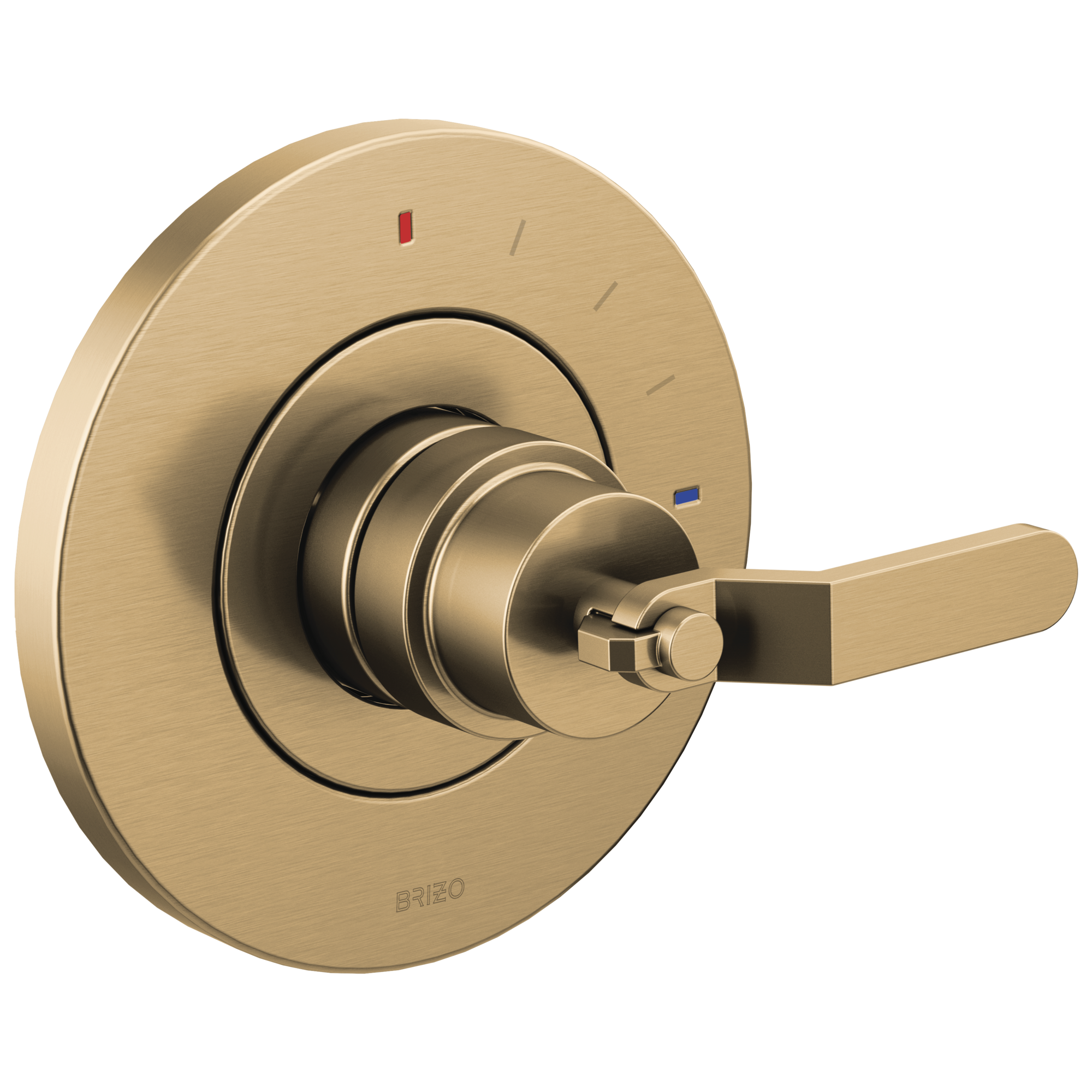 Brizo Litze Trim de Válvula de Presión Balanceada — Oro Luxe — Palanca Industrial