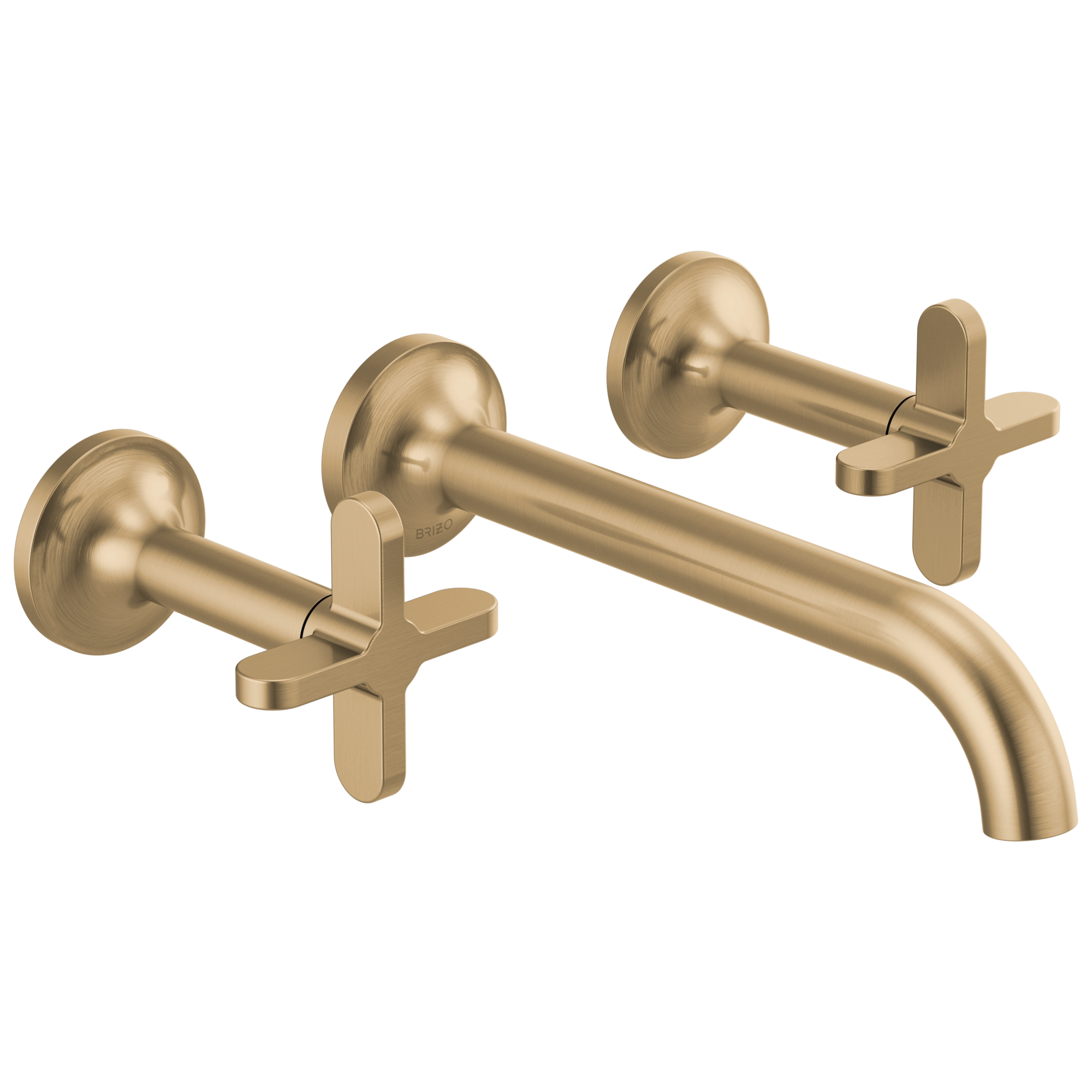 Brizo Odin Grifo de Pared para Lavabo — Dos Manijas — Oro Luxe — Cruceta