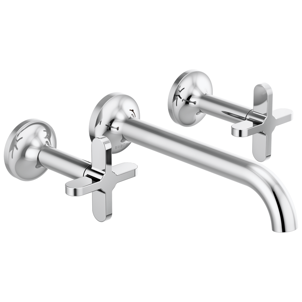 Brizo Odin Grifo de Pared para Lavabo — Dos Manijas — Cromo — Cruceta