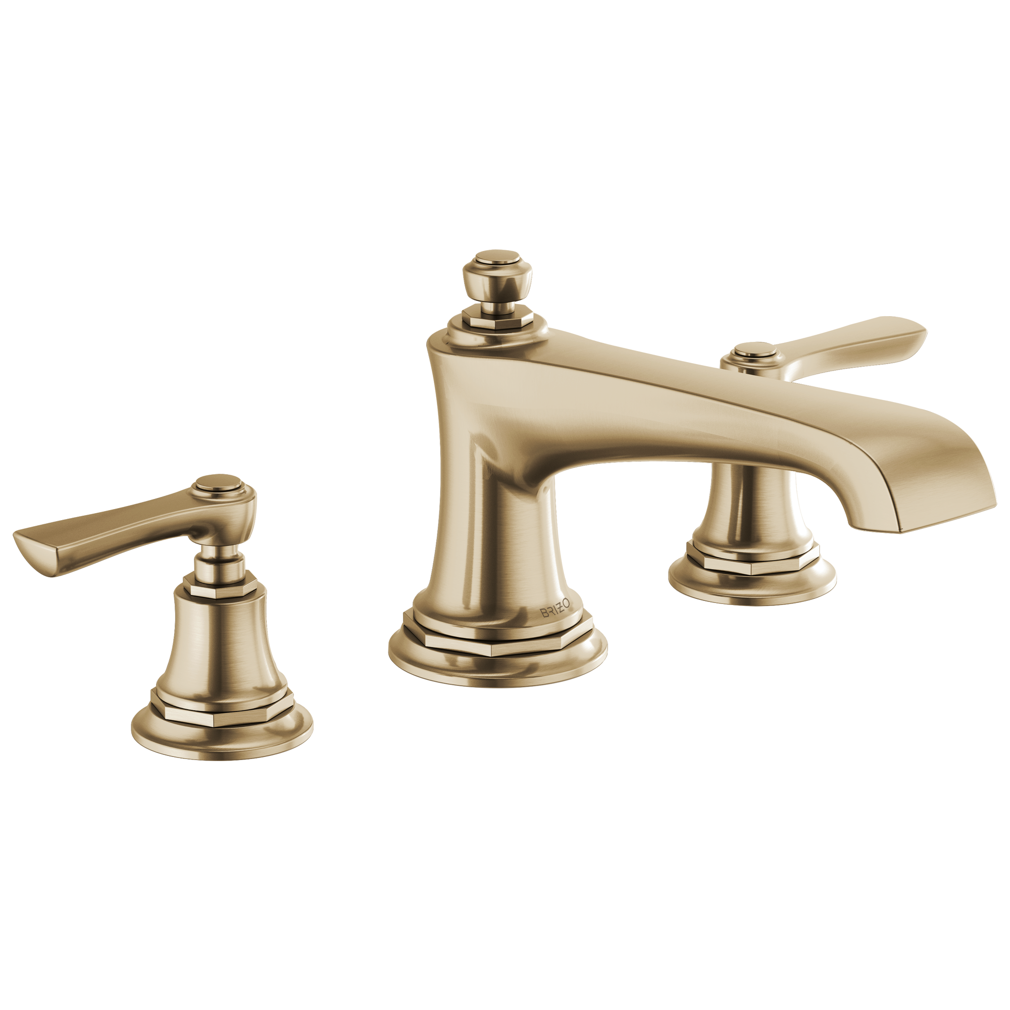 Brizo Rook Llenador de Tina Roman de Cubierta — Oro Luxe — Palanca