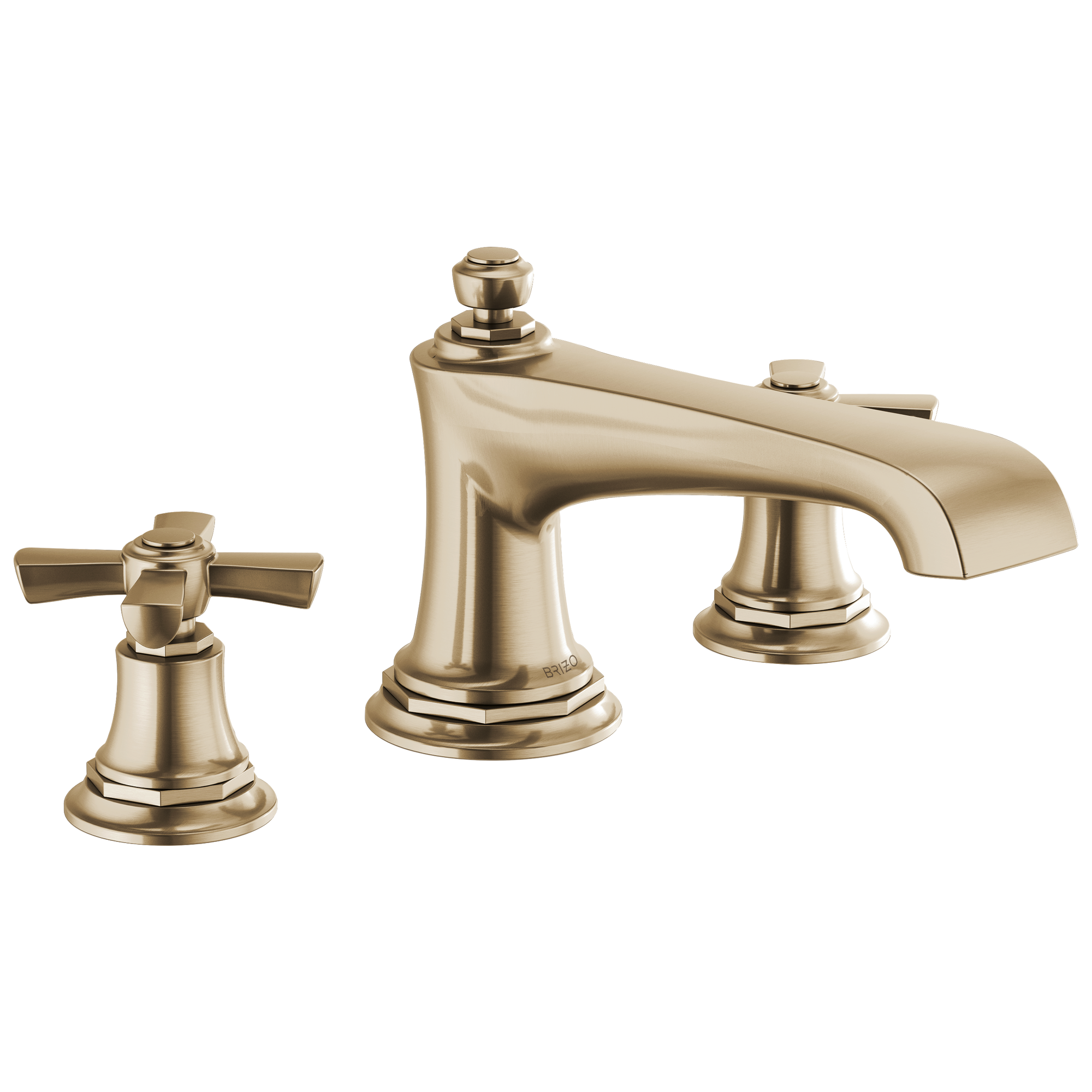 Brizo Rook Llenador de Tina Roman de Cubierta — Oro Luxe — Cruceta