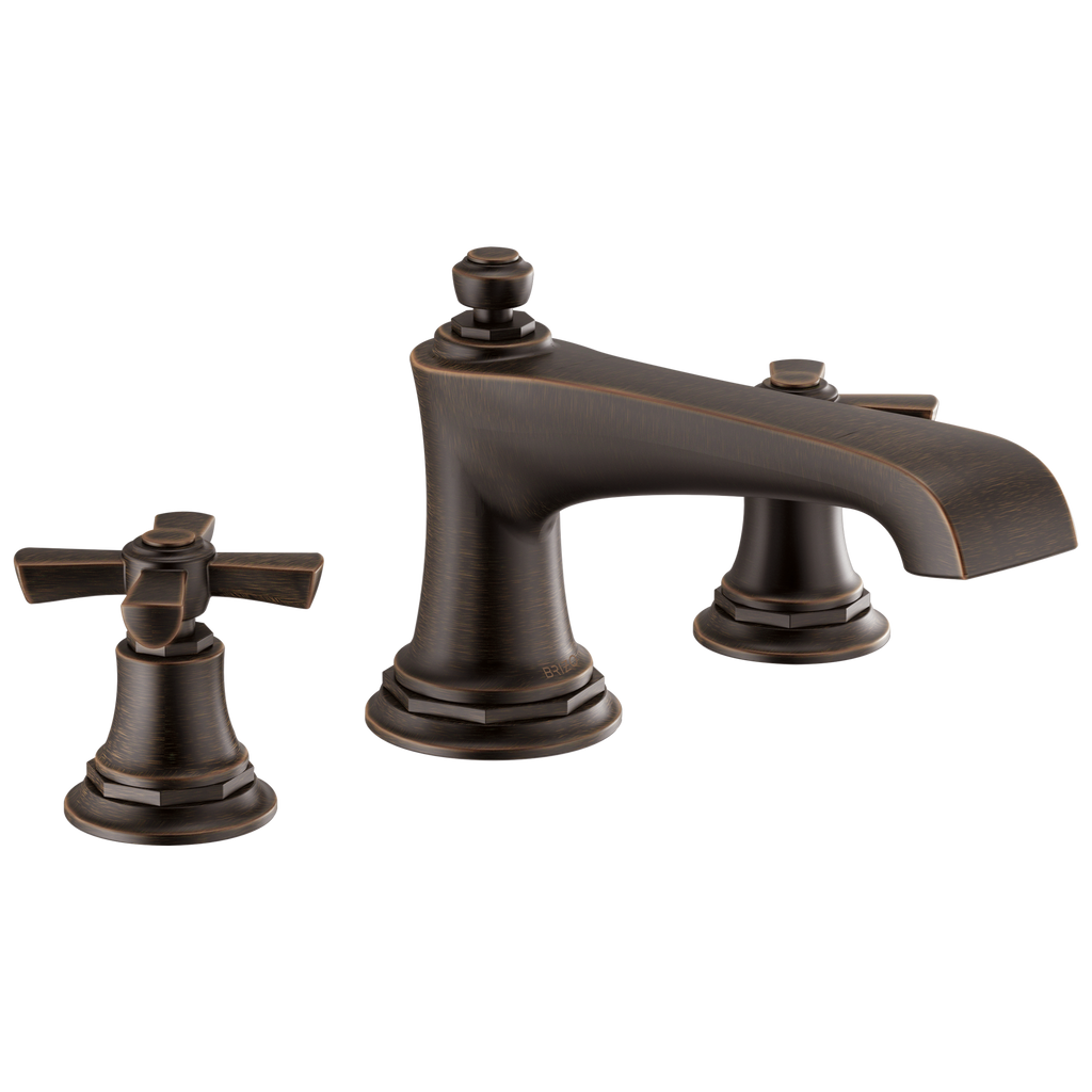 Brizo Rook Llenador de Tina Roman de Cubierta — Bronce Veneciano — Cruceta