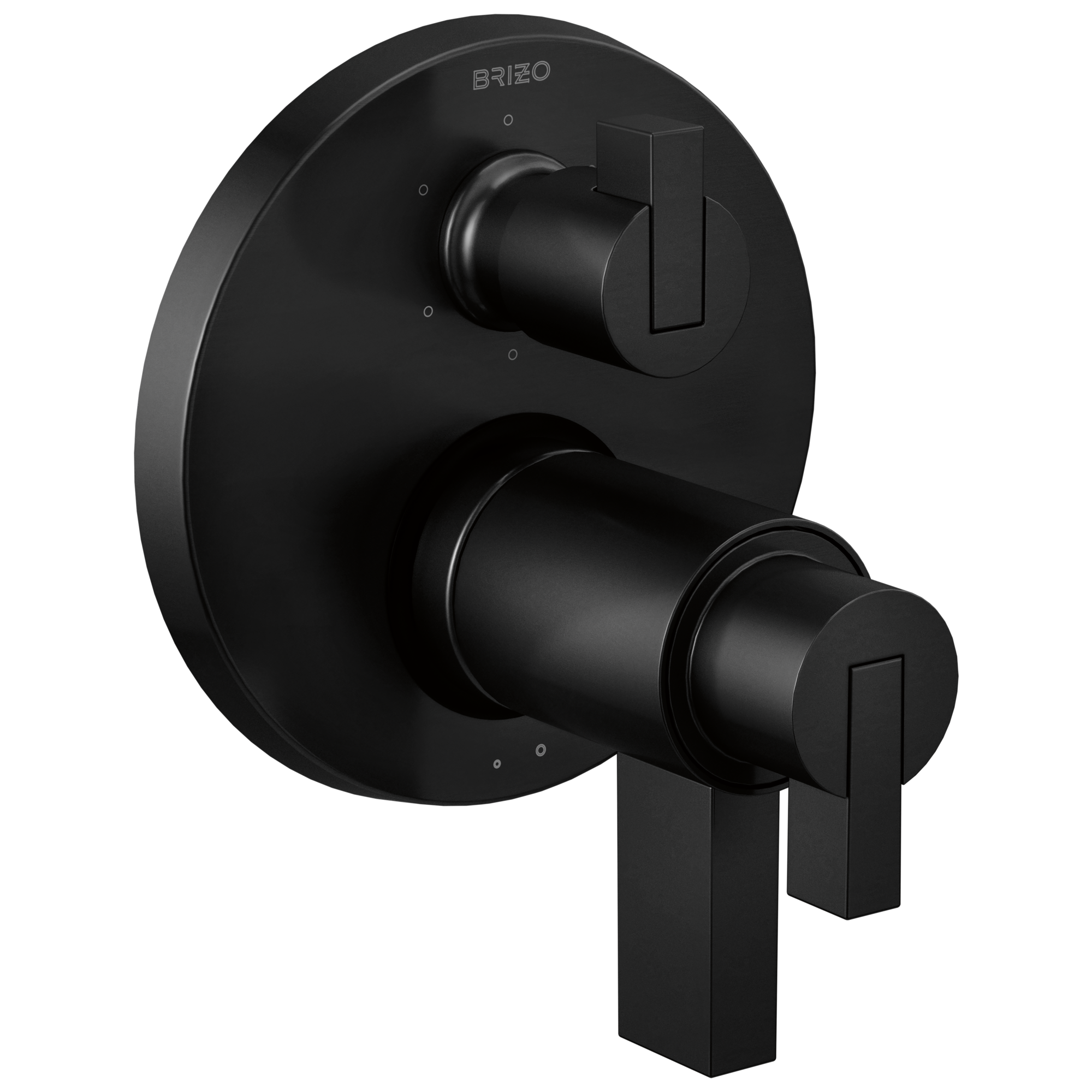 Brizo Litze Regadera Termostática con Desviador de 6 Funciones (Trim) — Negro Mate — Palanca