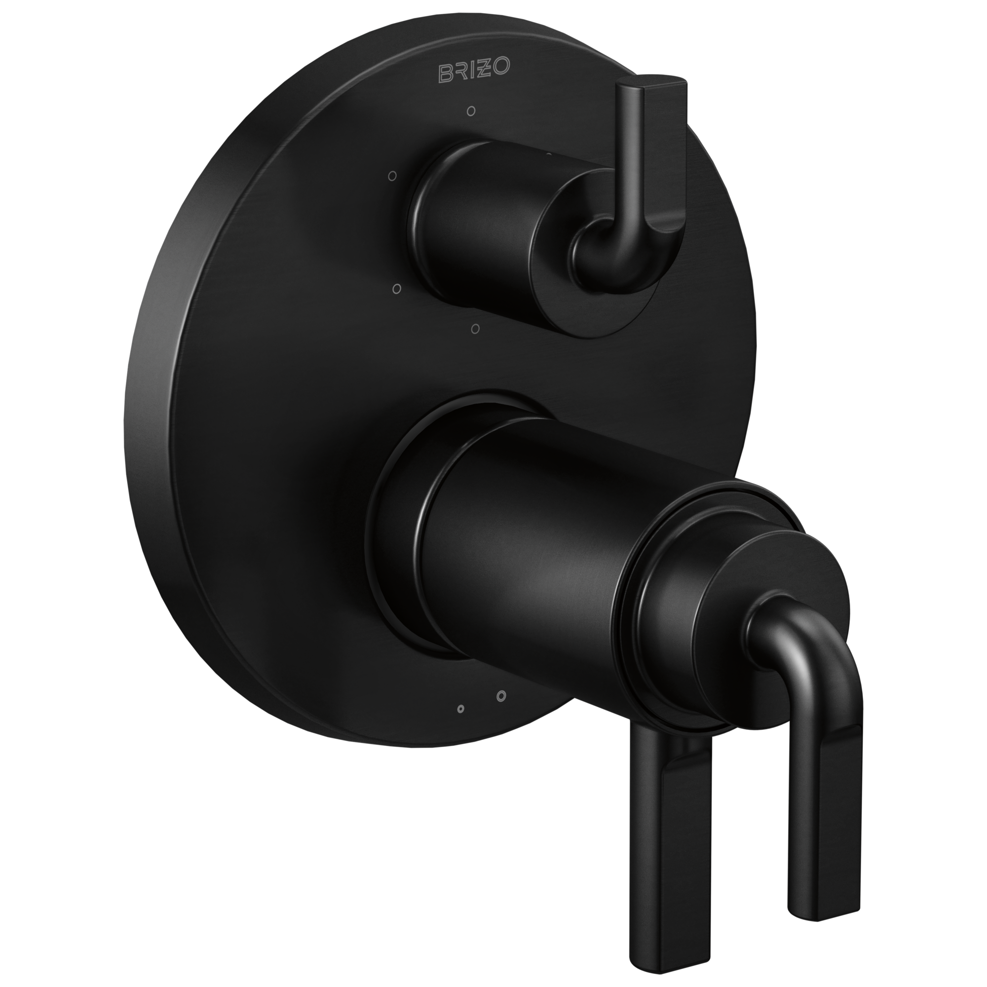 Brizo Litze Regadera Termostática con Desviador de 6 Funciones (Trim) — Negro Mate — Palanca Notch