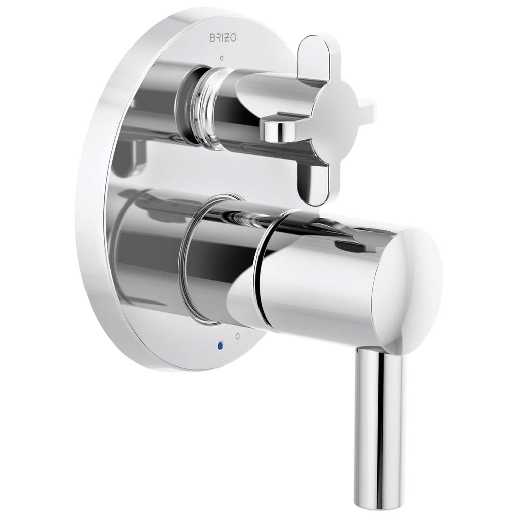 Brizo Odin Trim de Regadera Presión Balanceada con Desviador de 3 Funciones — Cromo — Cruceta