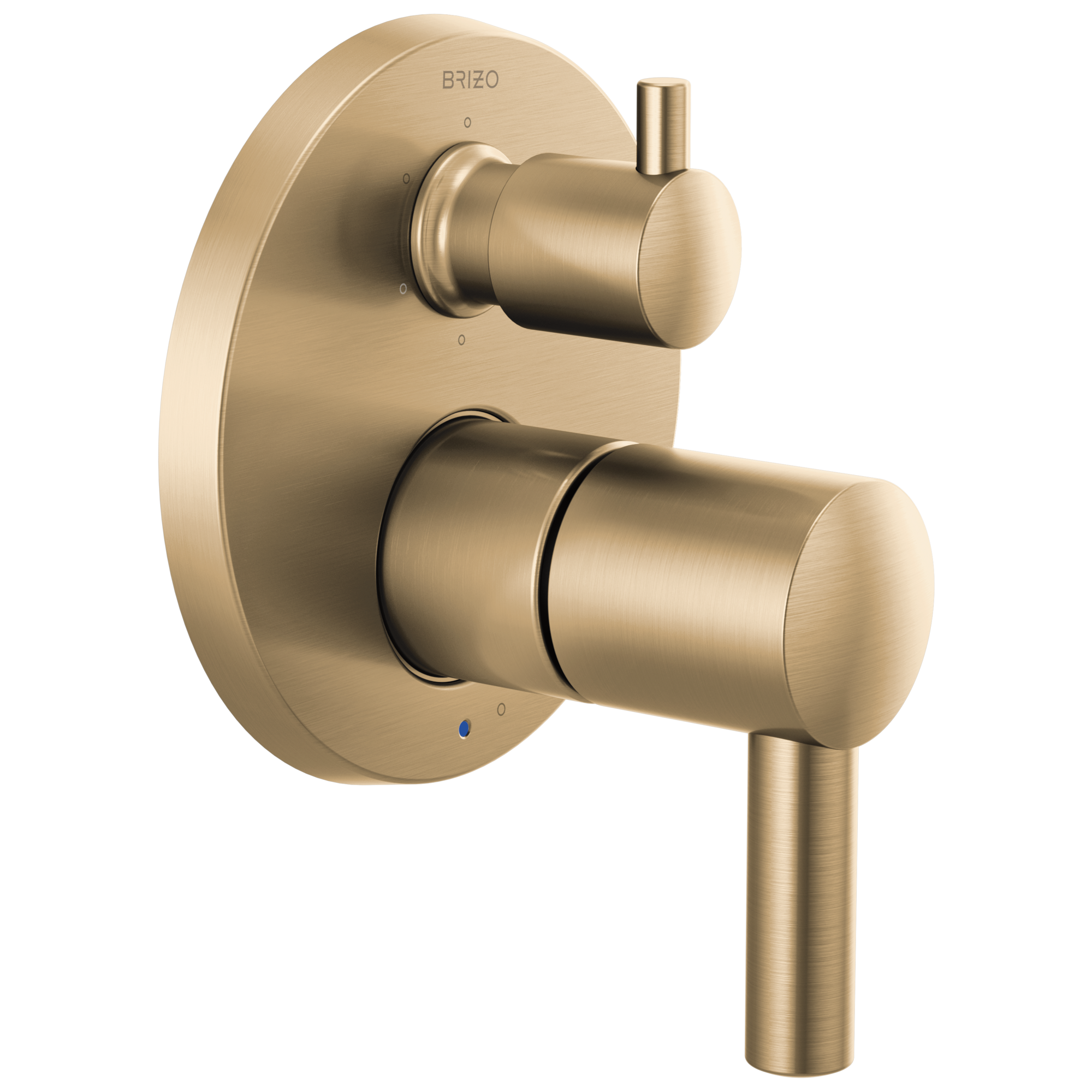 Brizo Odin Trim de Regadera Presión Balanceada con Desviador de 6 Funciones — Oro Luxe — Palanca