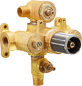 California Faucets Válvula Bruta Termostática StyleTherm® de 1/2" con Salida Doble No Compartida y Control de Volumen Individual