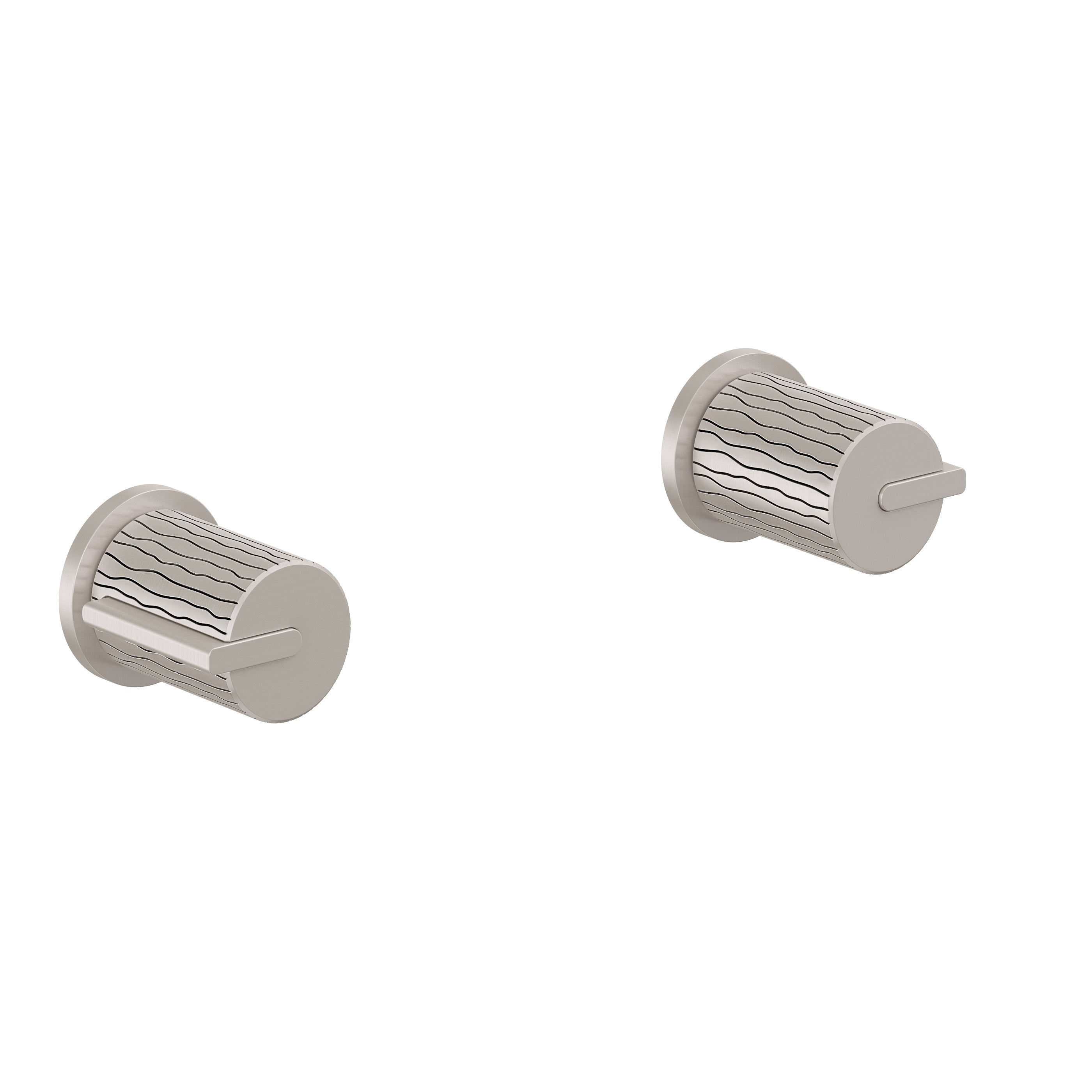 California Faucets Jalama Llave de Regadera o Tina de Dos Llaves - Níquel Satinado