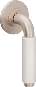 California Faucets Cayucos Llave de Pared - Palanca de Porcelana Blanca - Níquel Satinado