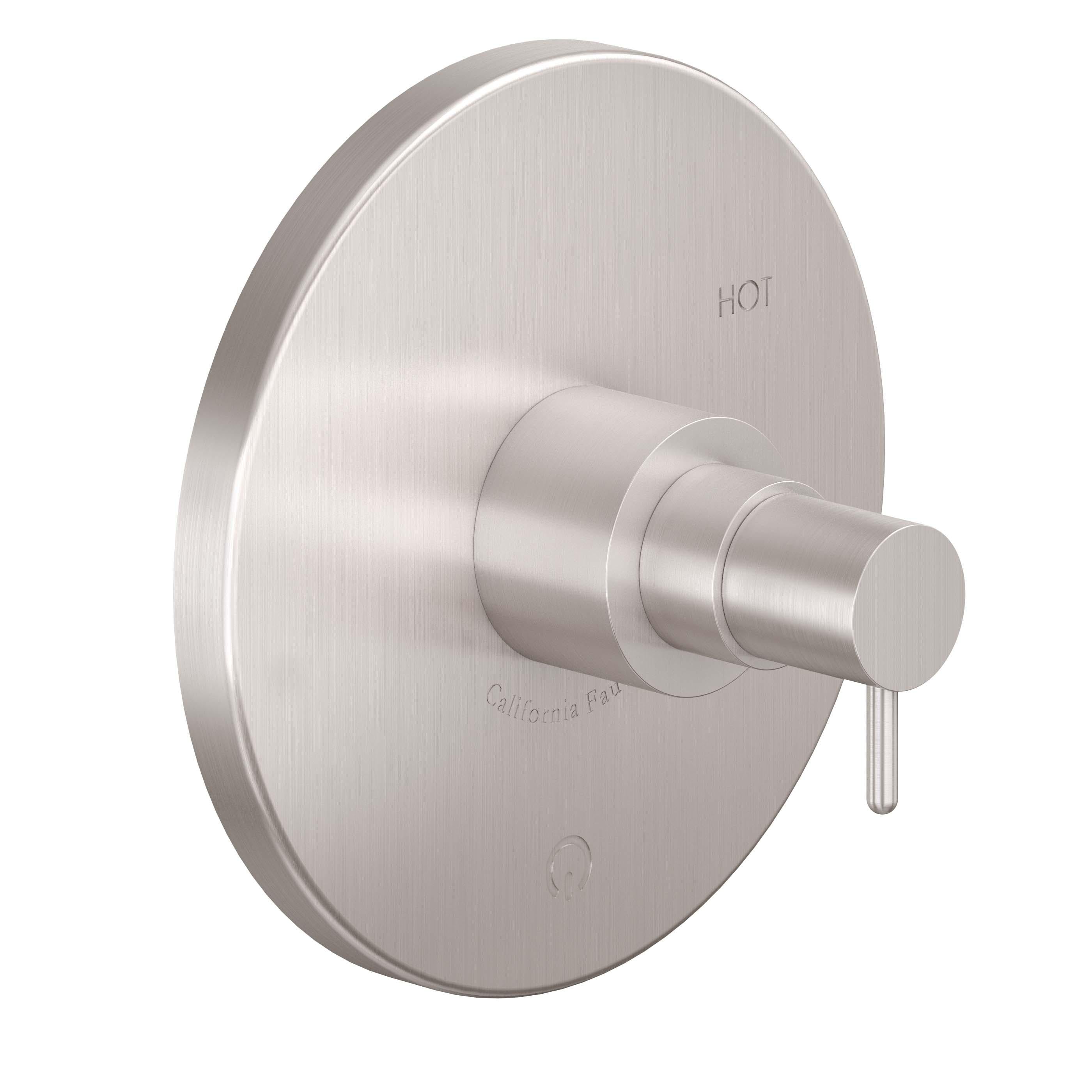 California Faucets Avalon Juego de Balance de Presión Solamente - Níquel Satinado