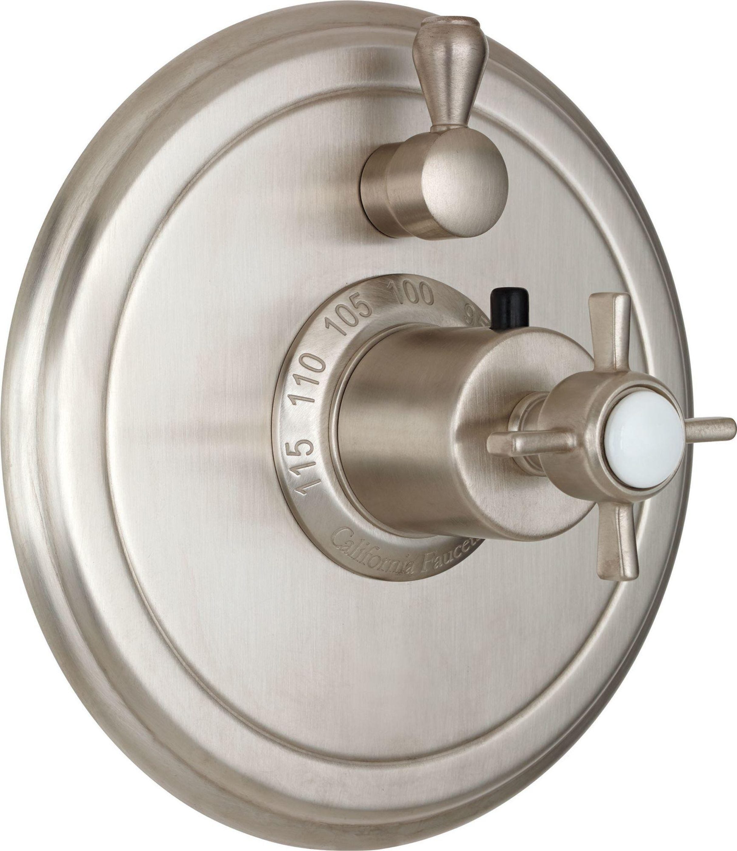 California Faucets Cardiff StyleTherm con Control de Volumen Individual - Placa Redonda