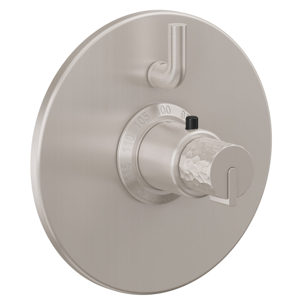 California Faucets Jalama StyleTherm con Control de Volumen Individual - Placa Redonda - Níquel Satinado