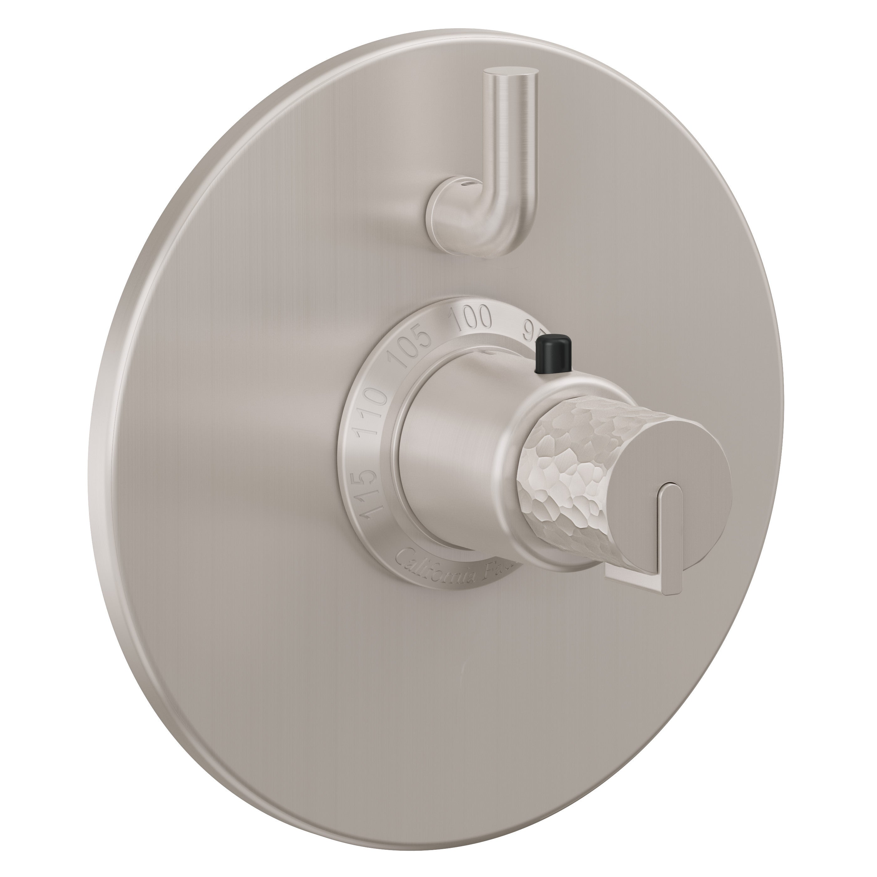 California Faucets Jalama StyleTherm con Control de Volumen Individual - Placa Redonda - Níquel Satinado