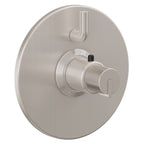 California Faucets Jalama StyleTherm con Control de Volumen Individual - Placa Redonda - Níquel Satinado