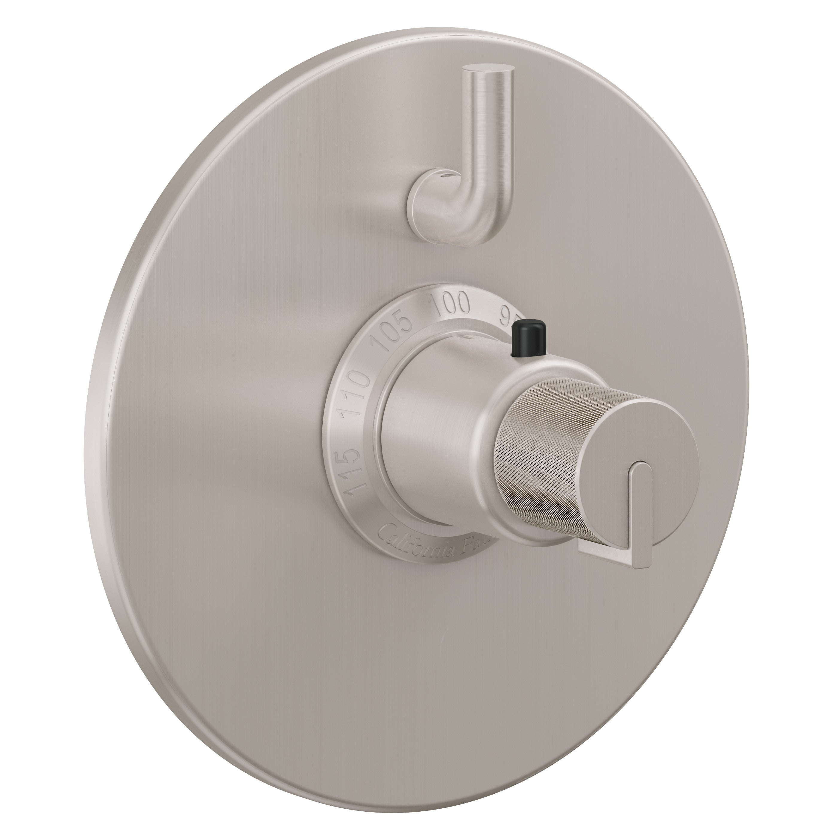 California Faucets Jalama StyleTherm con Control de Volumen Individual - Placa Redonda - Níquel Satinado
