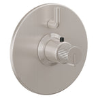 California Faucets Jalama StyleTherm con Control de Volumen Individual - Placa Redonda - Níquel Satinado