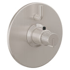 California Faucets Jalama StyleTherm con Control de Volumen Individual - Placa Redonda - Níquel Satinado