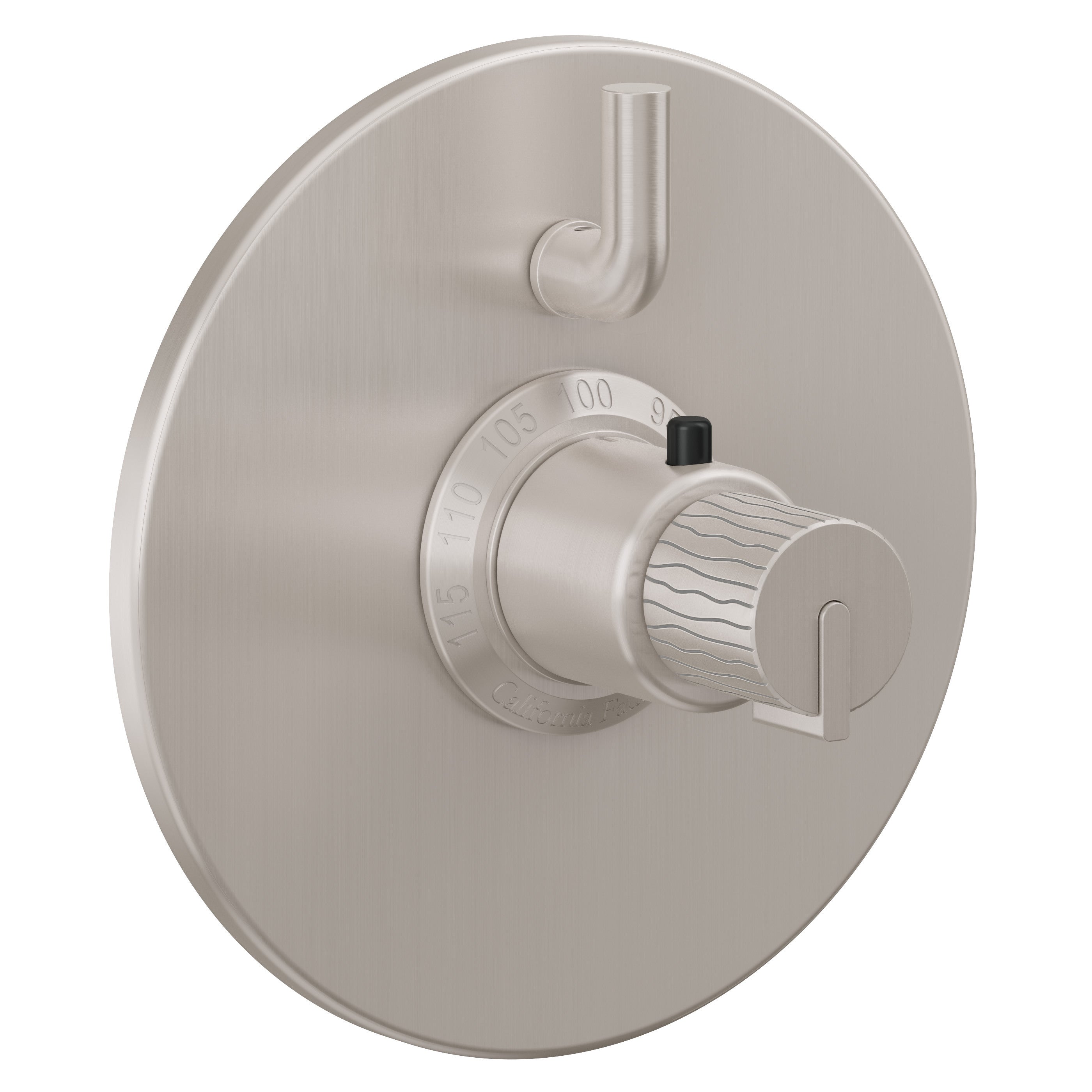 California Faucets Jalama StyleTherm con Control de Volumen Individual - Placa Redonda - Níquel Satinado
