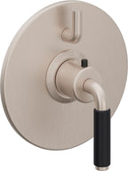 California Faucets Cayucos StyleTherm con Control de Volumen Individual - Palanca Art Deco - Níquel Satinado