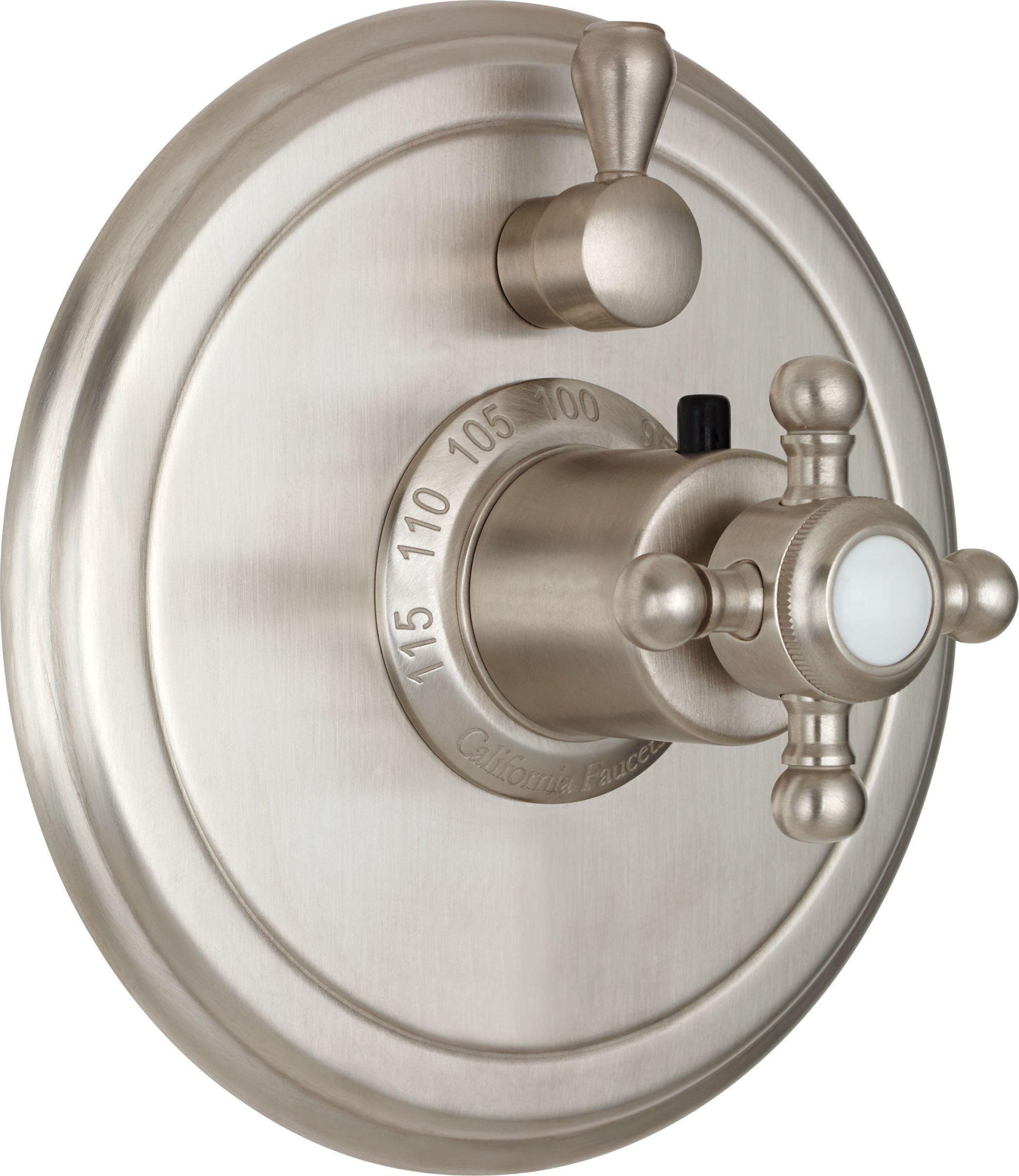 California Faucets Monterey StyleTherm con Control de Volumen Individual - Placa Redonda