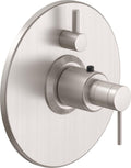 California Faucets D Street StyleTherm con Control de Volumen Individual - Placa Redonda - Palanca Redonda