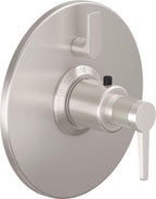 California Faucets D Street StyleTherm con Control de Volumen Individual - Placa Redonda - Palanca Plana