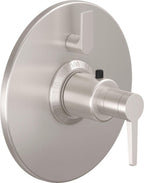California Faucets D Street StyleTherm con Control de Volumen Individual - Placa Redonda - Palanca Plana