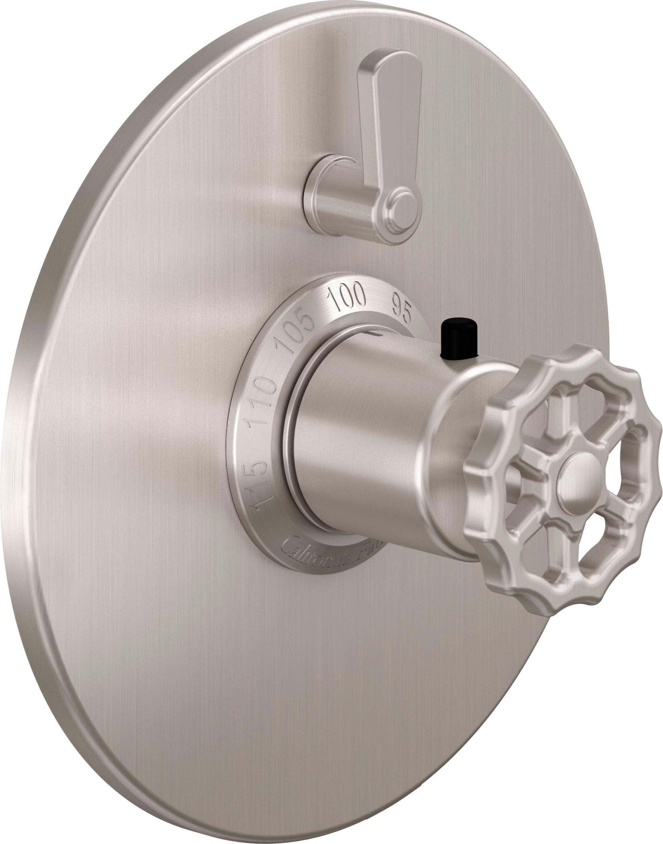 California Faucets Descanso Works StyleTherm con Control de Volumen Individual - Placa Redonda