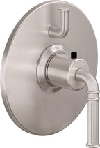 California Faucets Trousdale StyleTherm con Control de Volumen Individual - Placa Redonda - Níquel Satinado