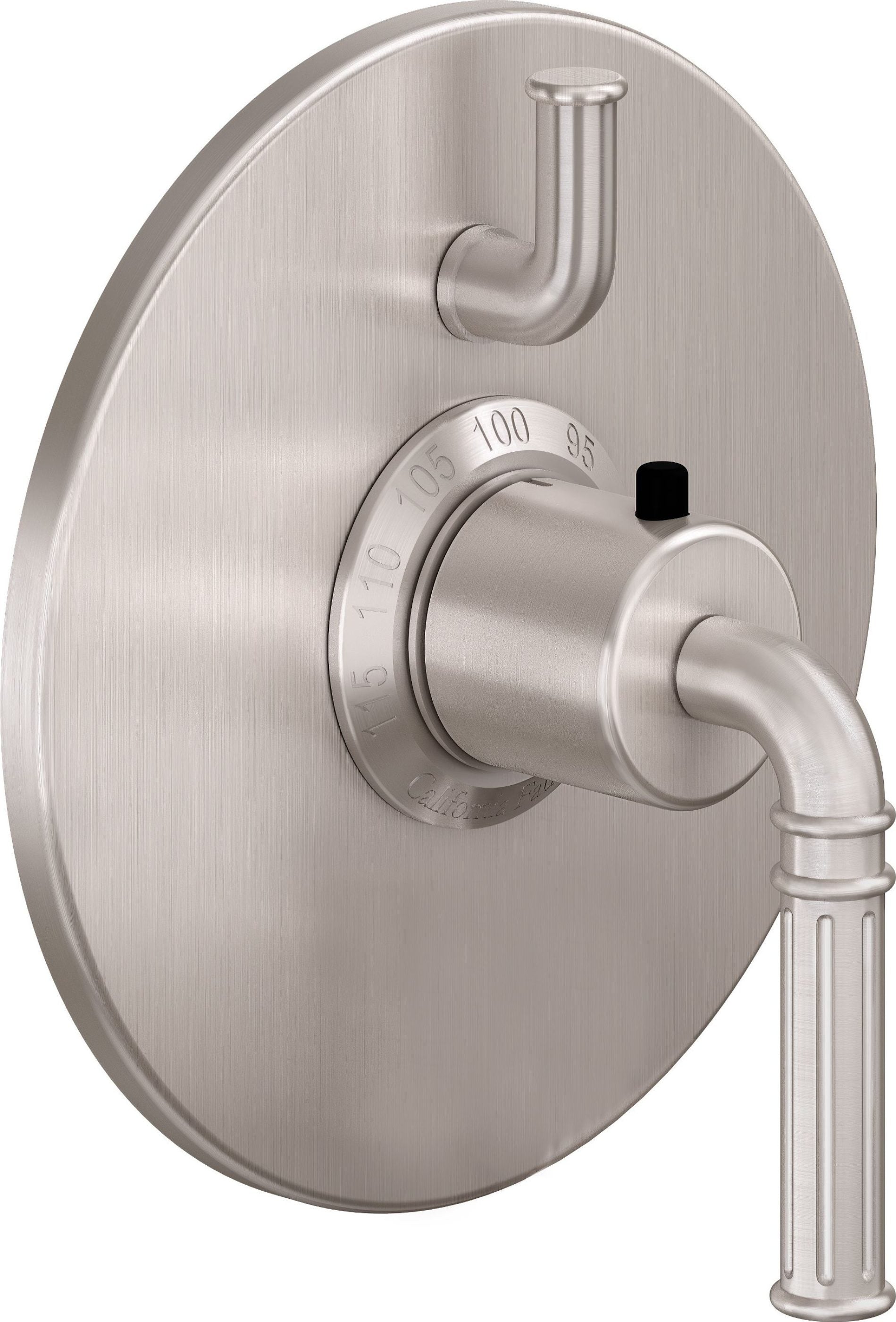 California Faucets Trousdale StyleTherm con Control de Volumen Individual - Placa Redonda - Níquel Satinado