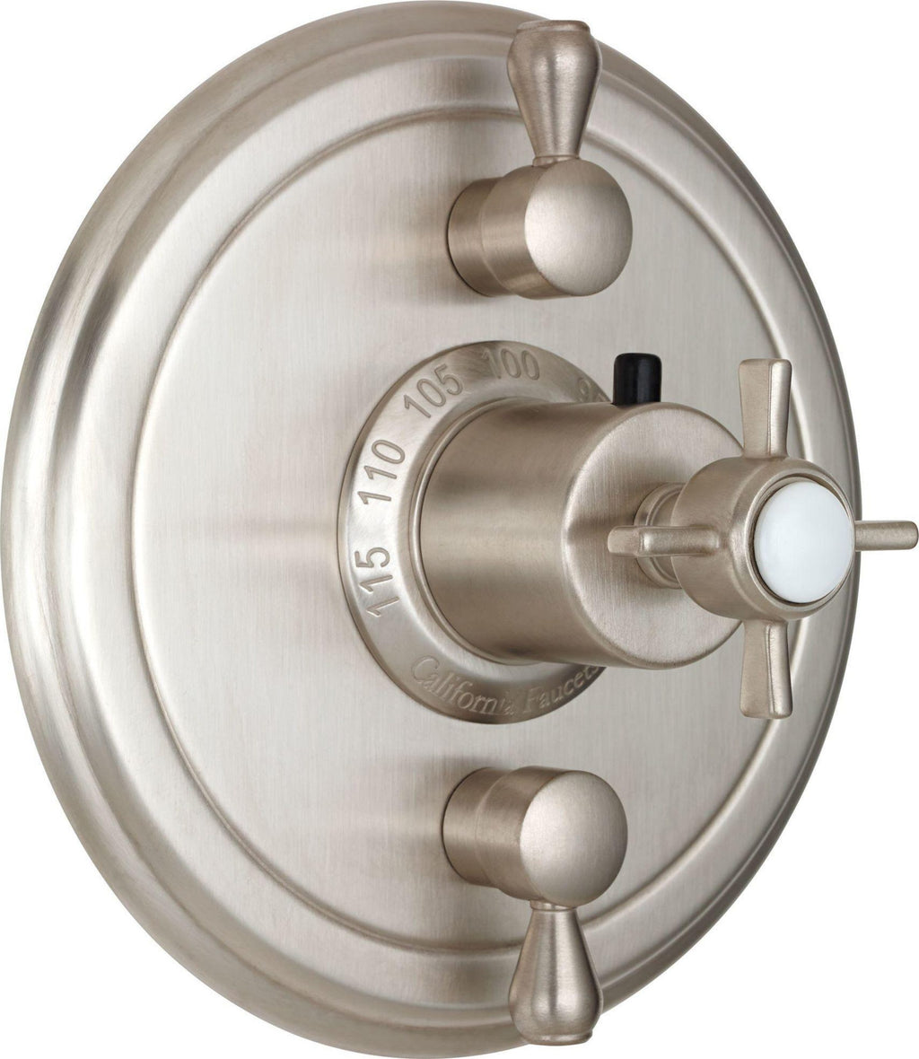 California Faucets Cardiff StyleTherm con Control de Volumen Doble - Placa Redonda