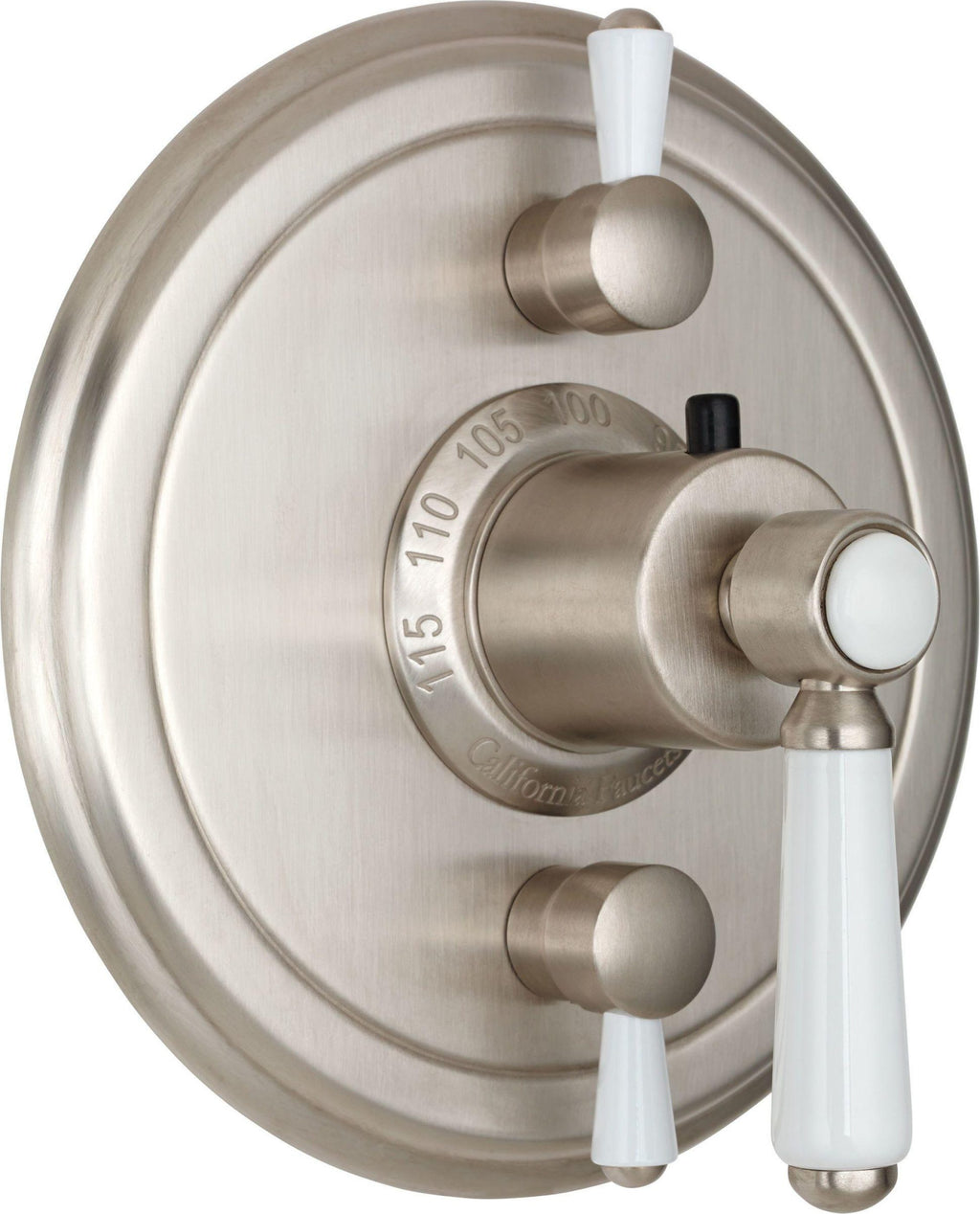 California Faucets Cardiff StyleTherm con Control de Volumen Doble - Placa Redonda