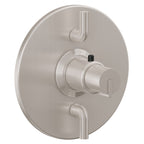 California Faucets Jalama StyleTherm con Control de Volumen Doble - Placa Redonda - Níquel Satinado