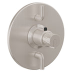 California Faucets Jalama StyleTherm con Control de Volumen Doble - Placa Redonda - Níquel Satinado