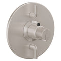 California Faucets Jalama StyleTherm con Control de Volumen Doble - Placa Redonda - Níquel Satinado