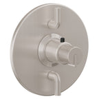 California Faucets Jalama StyleTherm con Control de Volumen Doble - Placa Redonda - Níquel Satinado
