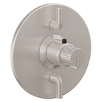 California Faucets Jalama StyleTherm con Control de Volumen Doble - Placa Redonda - Níquel Satinado
