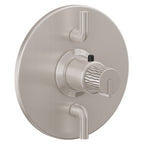 California Faucets Jalama StyleTherm con Control de Volumen Doble - Placa Redonda - Níquel Satinado