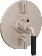California Faucets Cayucos StyleTherm con Control de Volumen Doble - Palanca Art Deco - Níquel Satinado