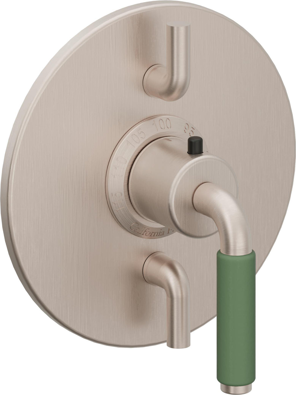 California Faucets Cayucos StyleTherm con Control de Volumen Doble - Níquel Satinado