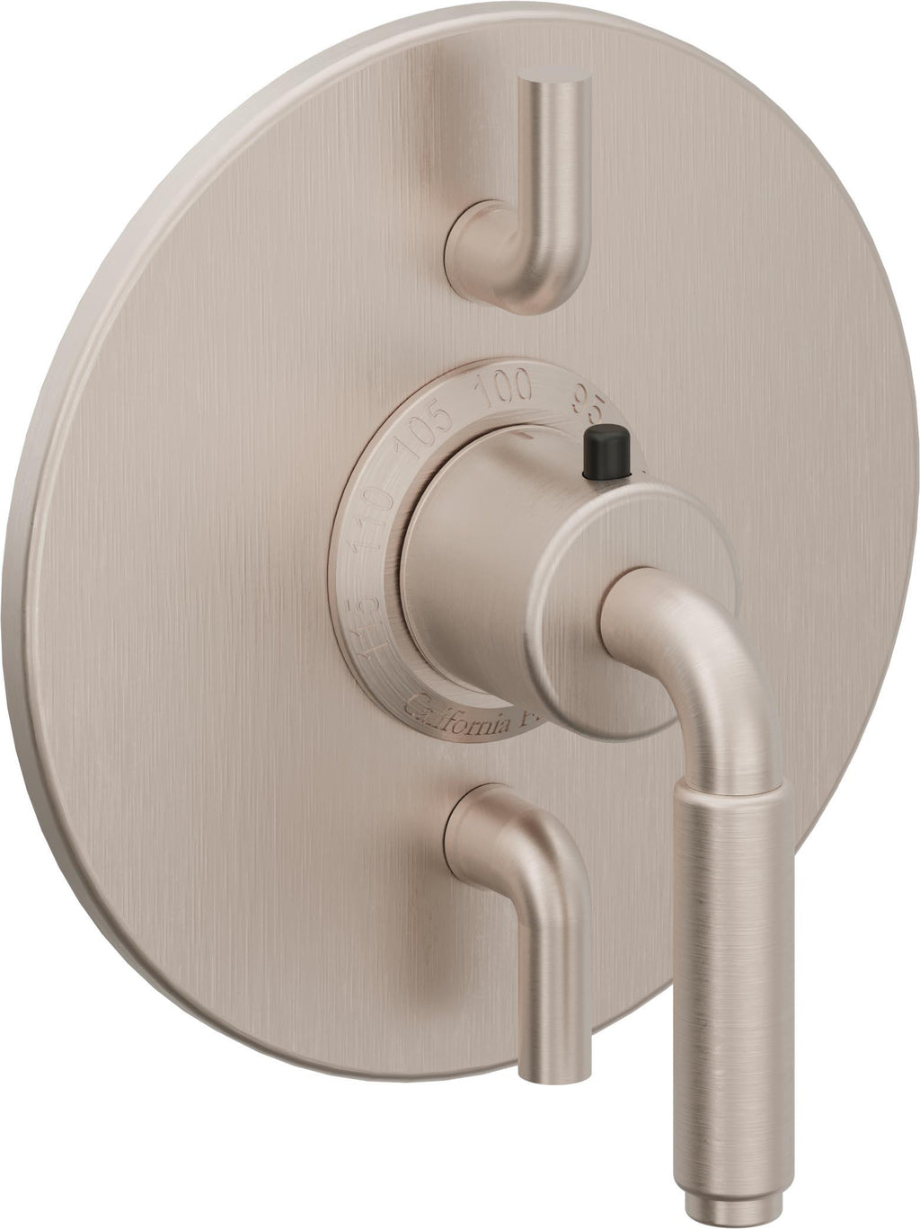 California Faucets Cayucos StyleTherm con Control de Volumen Doble - Níquel Satinado