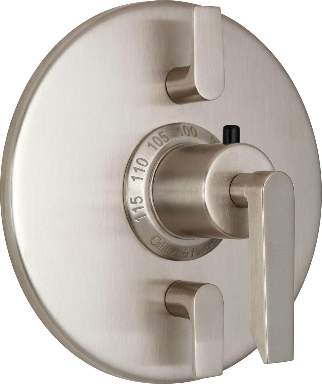 California Faucets Rincon Bay StyleTherm con Control de Volumen Doble - Placa Redonda