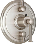 California Faucets Miramar StyleTherm con Control de Volumen Dual - Placa Redonda, Manija de Palanca