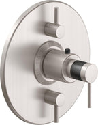 California Faucets D Street StyleTherm con Control de Volumen Doble - Placa Redonda - Palanca Redonda