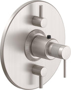 California Faucets D Street StyleTherm con Control de Volumen Doble - Placa Redonda - Palanca Redonda