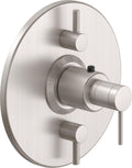 California Faucets D Street StyleTherm con Control de Volumen Doble - Placa Redonda - Palanca Redonda