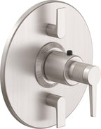California Faucets D Street StyleTherm con Control de Volumen Doble - Placa Redonda - Palanca Plana