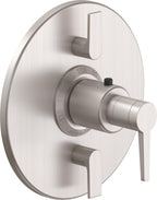 California Faucets D Street StyleTherm con Control de Volumen Doble - Placa Redonda - Palanca Plana