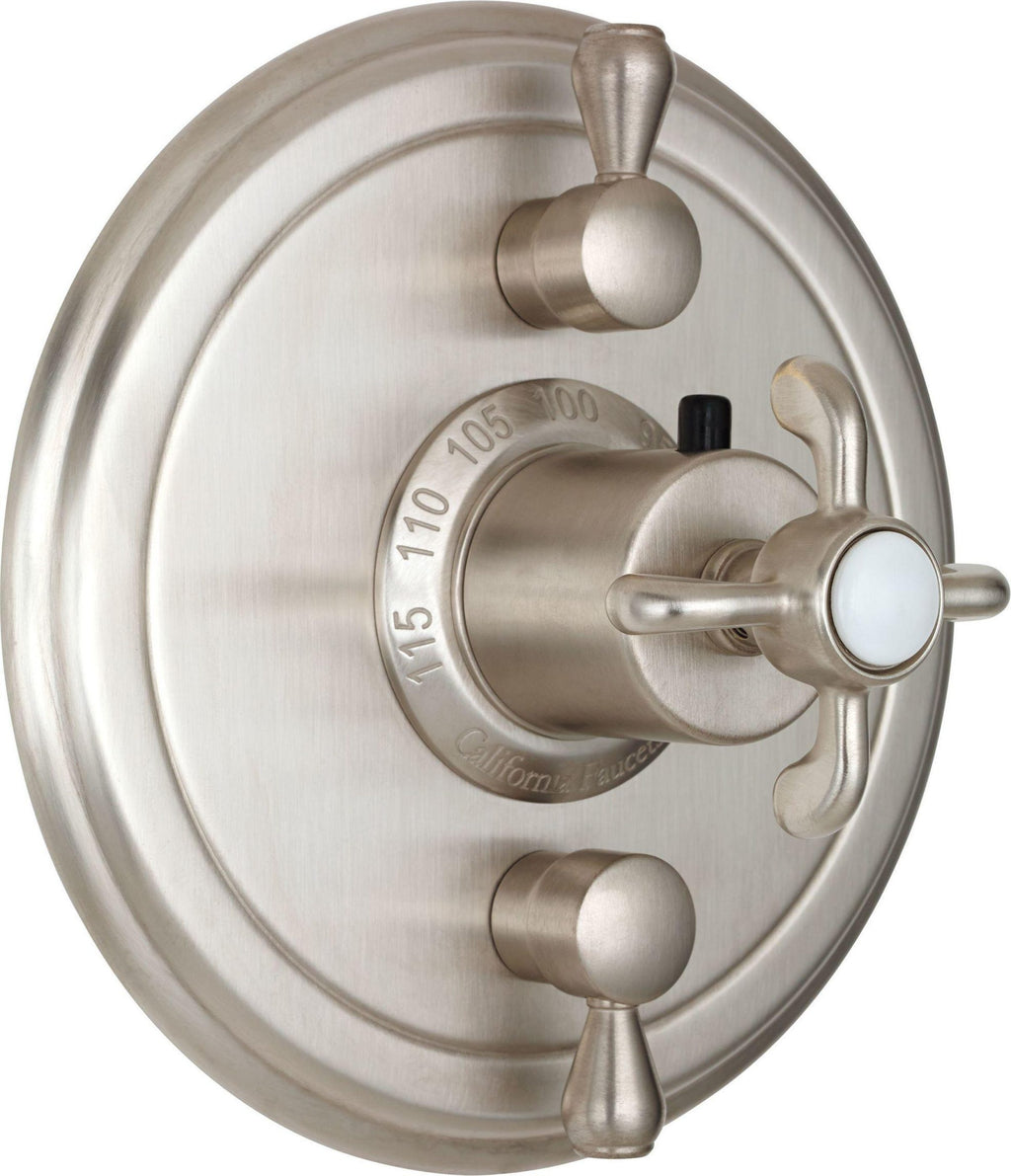 California Faucets Salinas StyleTherm con Control de Volumen Doble - Placa Redonda